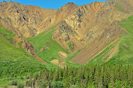 Beautiful mountains throughout Denali National Park