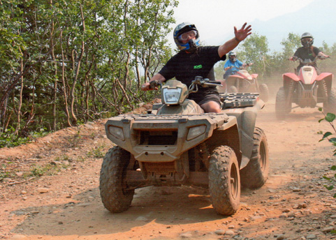 Lee Duquette on her ATV