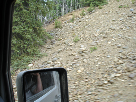 the rocky hillside