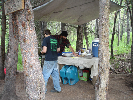 preparing the table