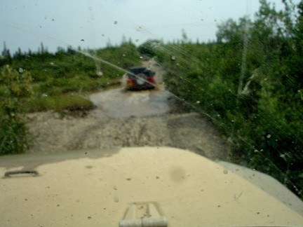 mud flying everywhere