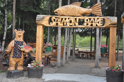 Salmon Bake sign