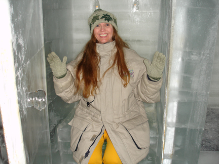 Karen and the ice outhouse