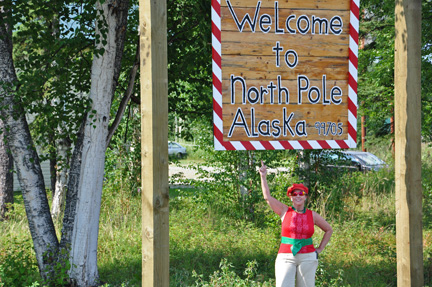 sign - welcome to North Pole Alaska