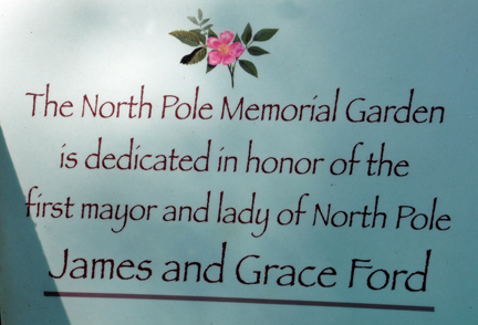 sign - North Pole Memorial Garden