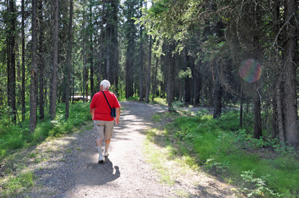 Lee Duquette in the woods