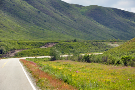 road and mountains