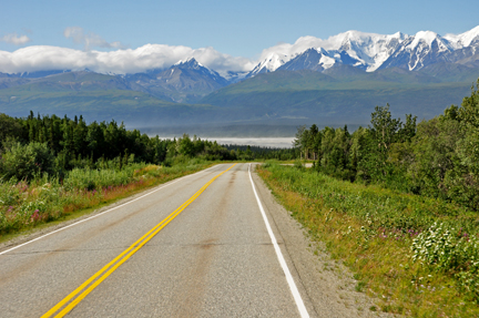 various mountains in the Alaska Range