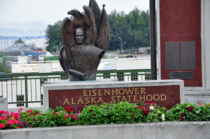 statue in downtown Anchorage