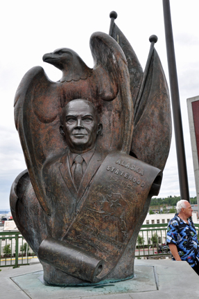 statue in downtown Anchorage