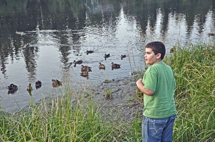 Alex and ducks