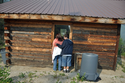 a log cabin