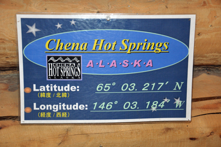 sign = Chena Hot Springs, Alaska