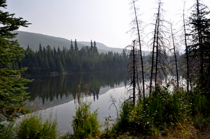 a beautiful lake along the way