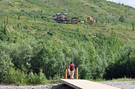 cabins high in the mountains