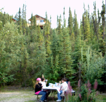 a picnic in the RV park