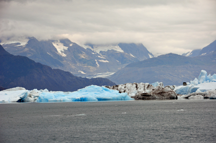 icebergs at the Columbia Glacier