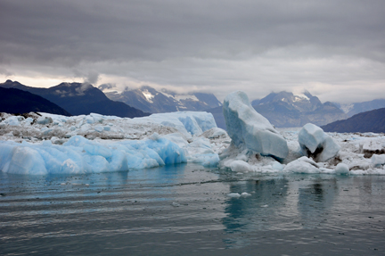 icebergs at the Columbia Glacier