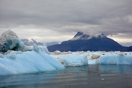 icebergs at the Columbia Glacier