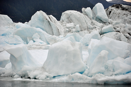 icebergs at the Columbia Glacier