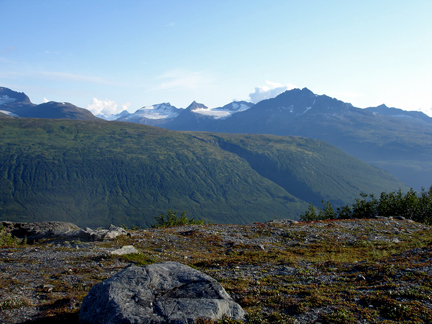 view of un-named glaciers