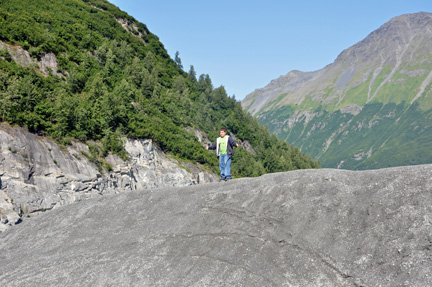 Alex at the crest of the hill