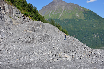 Alex is the first on to start up the hill