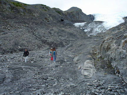 Heading back down the trail