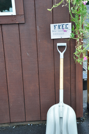 a snow shovel