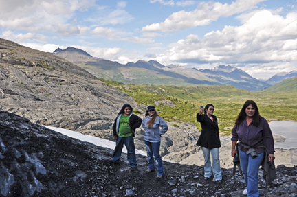 on Worthington Glacier in Alaska
