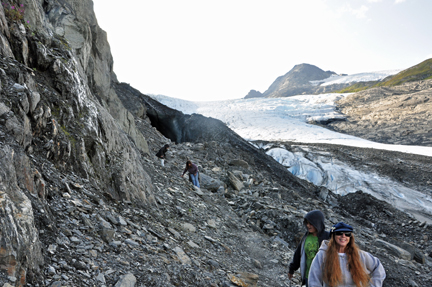 on Worthington Glacier in Alaska