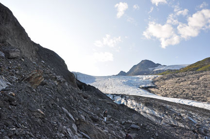 on Worthington Glacier in Alaska