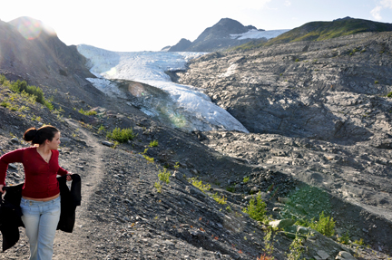 on Worthington Glacier in Alaska