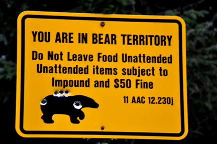 sign - you are in Bear territory