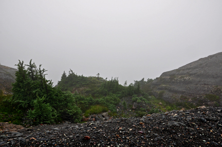 view from the summit - too cloudy