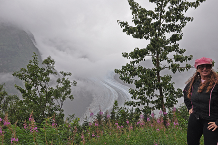 Karen Duquette at Salmon Glacier