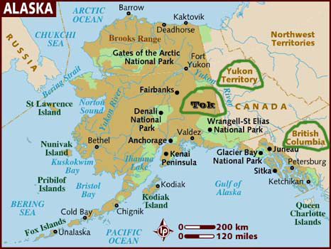 Alaska / Canada Map
