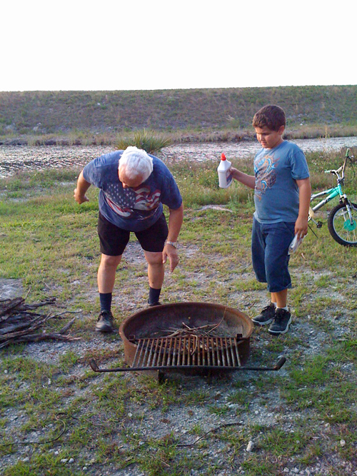 Lee Duquette and his grandson Alex Jones