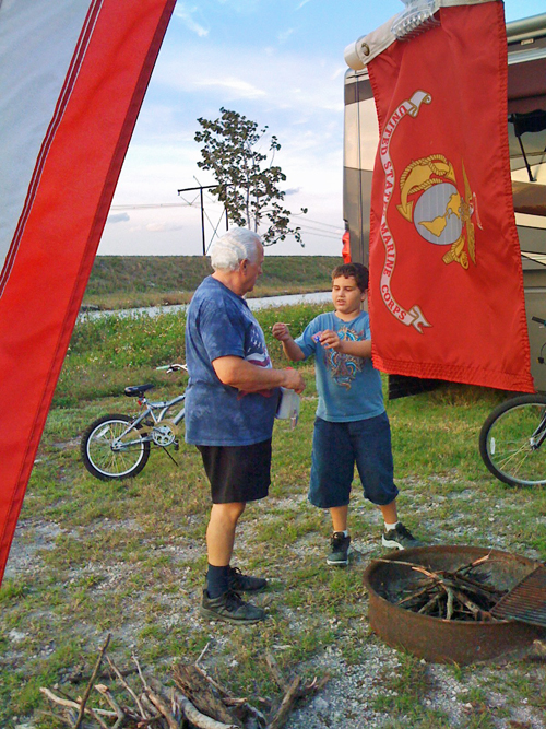 Lee Duquette and his grandson Alex Jones