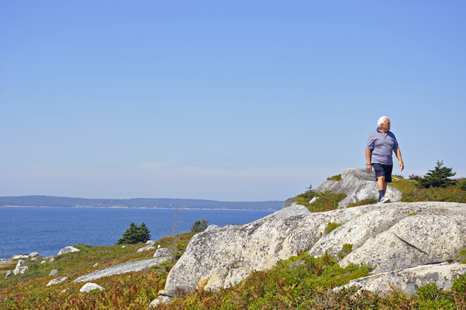 Lee Duquette at the site of the Swissair Flight III Memorial