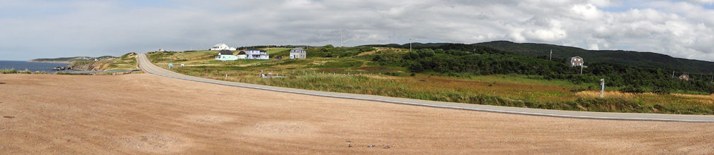 looking towards the road