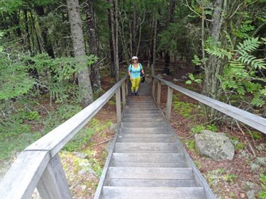 Kaen Duquette ready to climb stairs