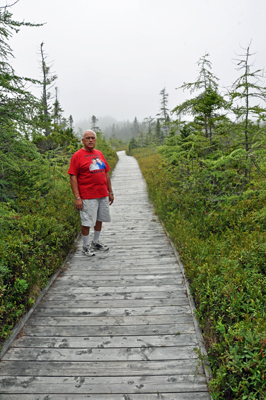 Lee Duquette on the boardwalk at Campobello Island