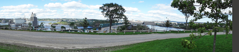 Panorama views of the area as taken from Wolastaq Park