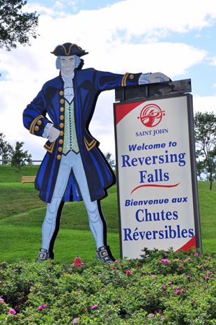 sign about the Reversing Falls