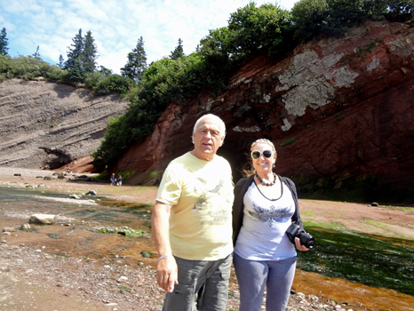 The two RV Gypsies in St. Martins at low tide