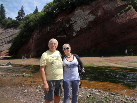 The two RV Gypsies in St. Martins at low tide