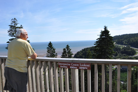 Lee Duquette at the Interpretive Centre Lookout