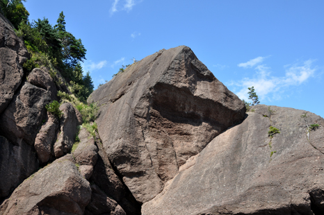 Diamond Rock as seen from walking on the beach