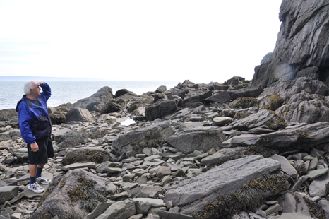 Lee Duquette on the beach at Cape Enrage